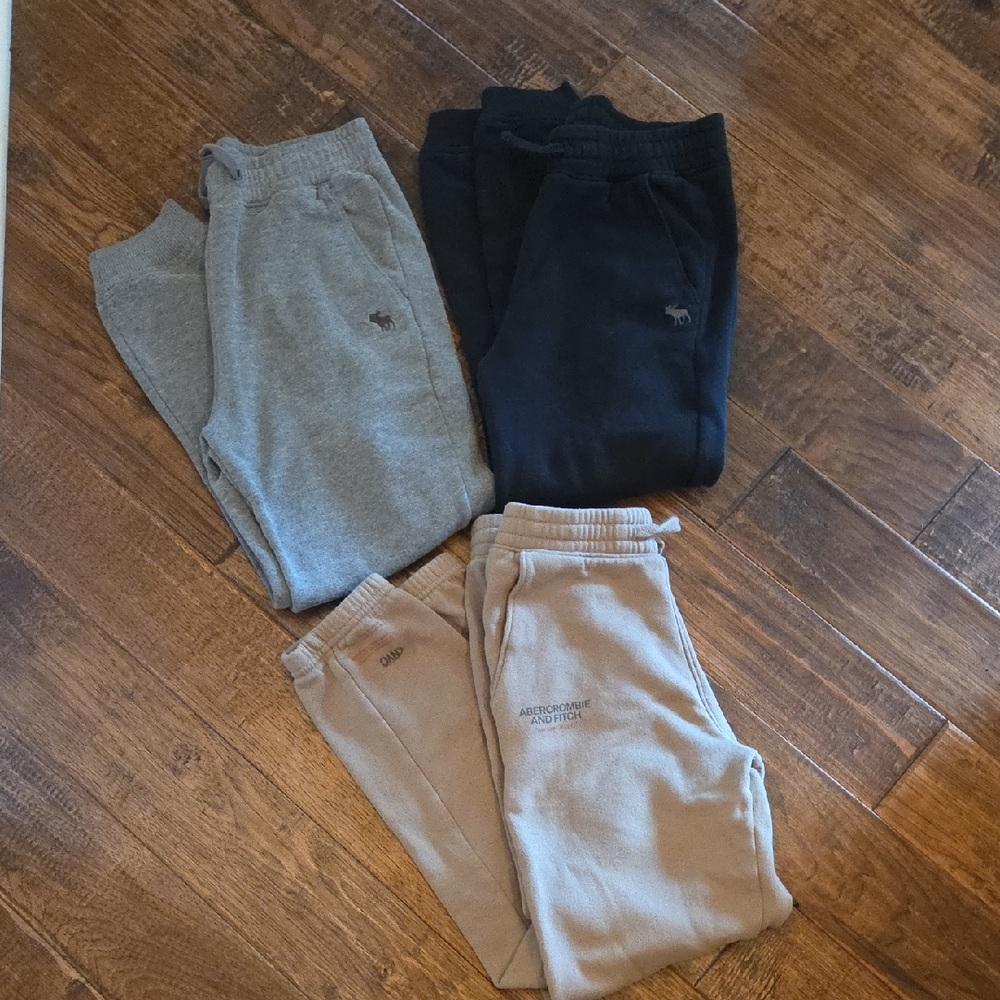 Kids Jogger Pants Set - Gray, Black, Tan